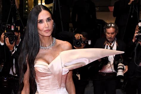 Demi Moore in Chanel Couture at THE SUBSTANCE Paris 